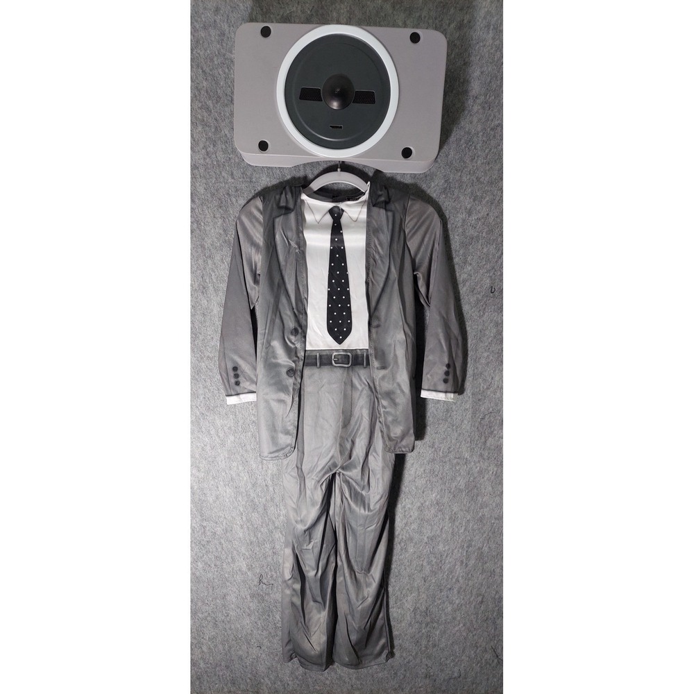 Skibidi Toilet Speakerman Kid Costume S 4 6 Jumpsuit Mask YouTube Meme Halloween